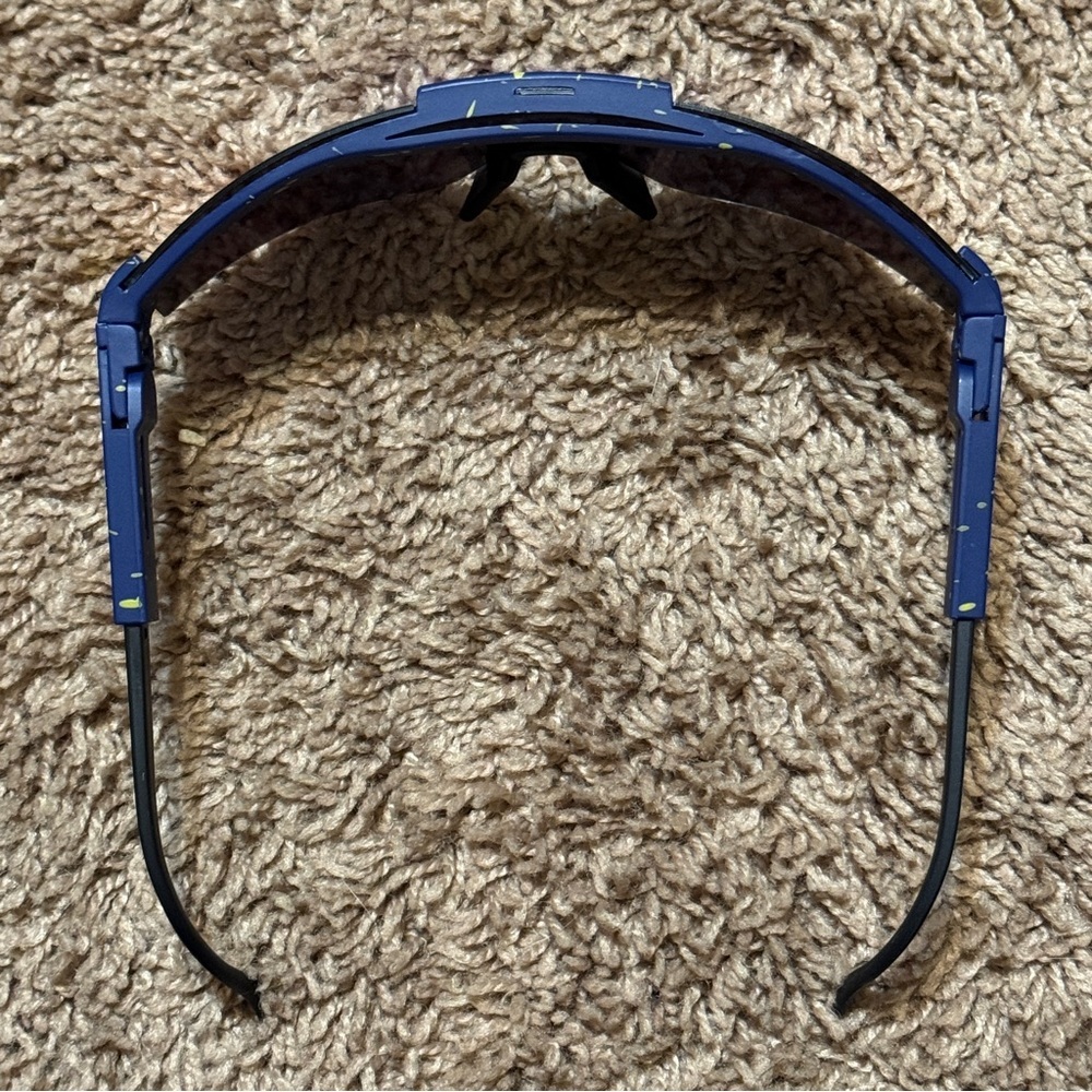 NWT Pit Viper Polarized Sunglasses Blue/Yellow Splatter – Brand New with Case - Picture 4 of 8